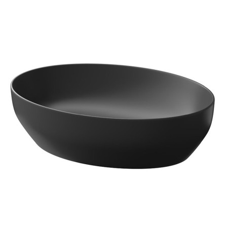 Obiecte Sanitare - Lavoar pe blat, Cersanit, Larga, oval, 50 cm, antracit mat