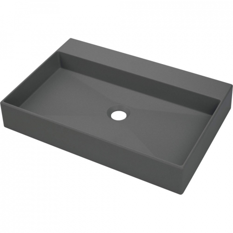 Lavoar pe blat Deante Correo antracit-metalic 40x60cm