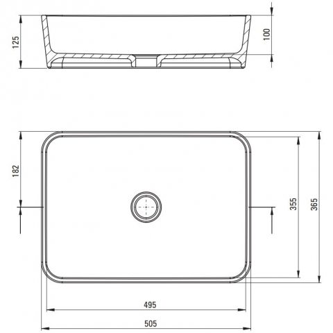 Lavoar pe blat Deante Hiacynt New alb 36x50cm [4]