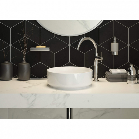 Lavoar pe blat Deante Silia alb 36cm [2]