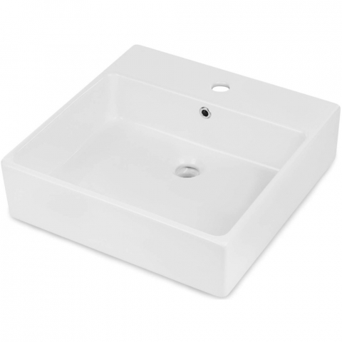 Obiecte Sanitare - Lavoar pe blat Deante Temisto alb 50x50cm