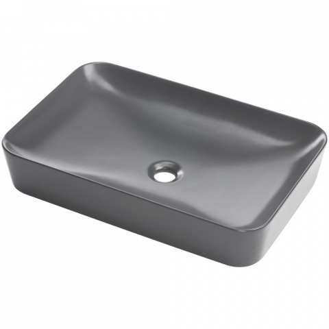 Obiecte Sanitare - Lavoar pe blat Deante Tess negru-antracit 40x60cm