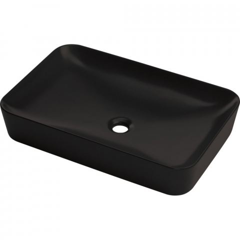 Obiecte Sanitare - Lavoar pe blat Deante Tess negru-mat 40x60cm