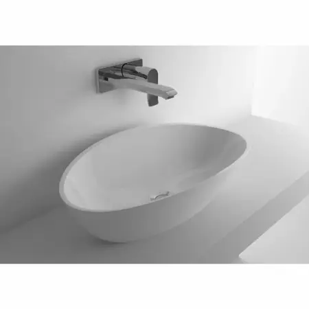 Obiecte Sanitare - Lavoar pe blat din compozit Marmite Cloud 60x36 cm