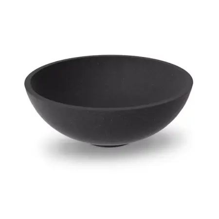 Obiecte Sanitare - Lavoar pe blat din compozit Marmite Kierros rotund 42 cm negru lucios