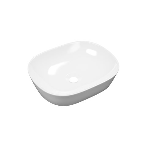 Lavoare - Lavoar de blat Excellent Jima 46x37 cm oval alb lucios