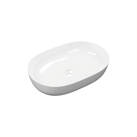 Lavoare - Lavoar de blat Excellent Jima 51x36 cm oval alb lucios