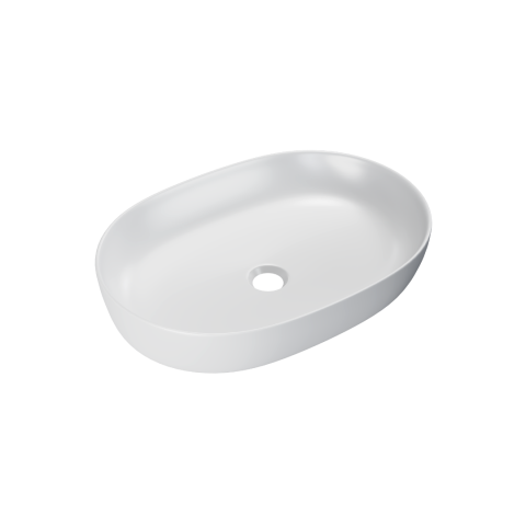Lavoare - Lavoar de blat Excellent Jima 61x41 cm oval alb mat