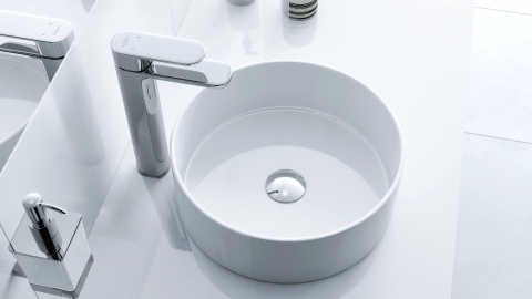Lavoar blat Excellent Ovia 36 cm rotund alb lucios [1]