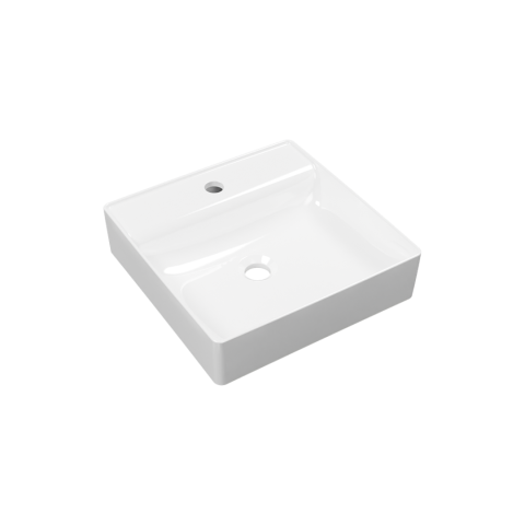 Lavoare - Lavoar pe blat Excellent Rima 2.0 40x40 cm pătrat alb lucios