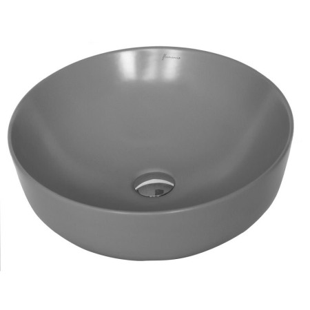 Obiecte Sanitare - Lavoar pe blat, Fluminia, Amereta-MG, diametru 41 cm, gri mat