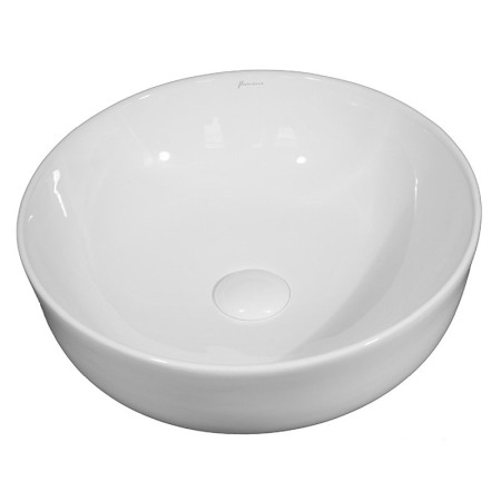 Obiecte Sanitare - Lavoar pe blat Fluminia, Amereta, rotund, 41 x 41 cm, alb