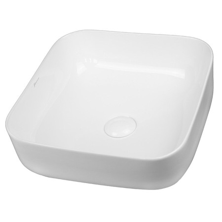 Obiecte Sanitare - Lavoar pe blat, Fluminia, Andra, patrat, 38,5 x 38,5 cm, alb
