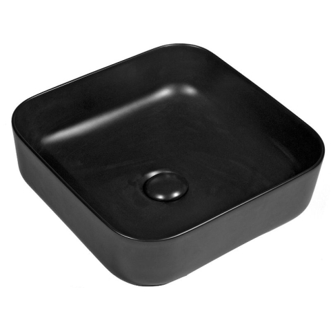 Lavoare - Lavoar pe blat, Fluminia, Andra, patrat, 38,5 x 38,5 cm, negru mat