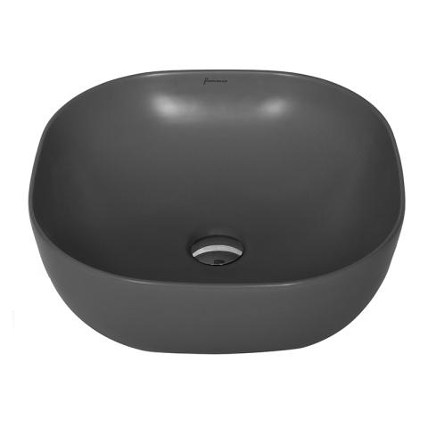 Lavoare - Lavoar pe blat, Fluminia, Calio-MG, patrat, 42 x 42 cm, gri mat