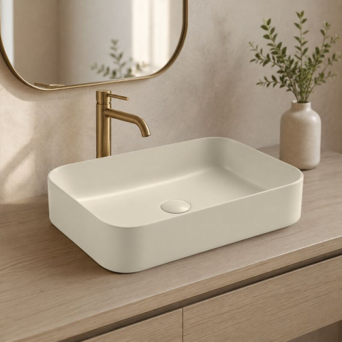 Lavoar pe blat Fluminia, Capri 55 Art Basin, dreptunghiular, 55 x 38 cm, cappuccino [1]
