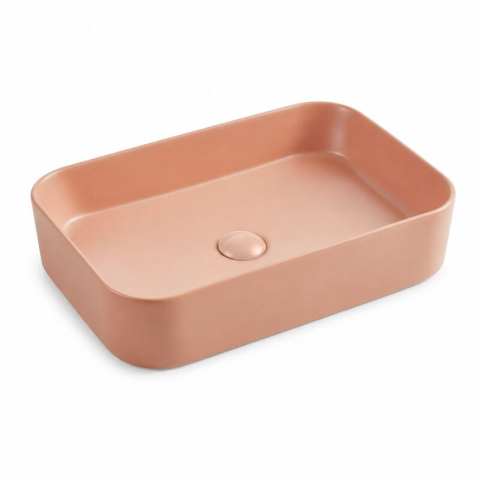Obiecte Sanitare - Lavoar pe blat Fluminia, Capri 55 Art Basin, dreptunghiular, 55 x 38 cm, mattone