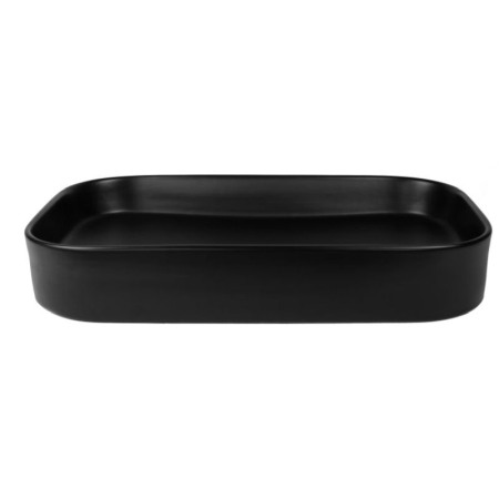Lavoar pe blat, Fluminia, Capri 65, dreptunghiular, 65 x 38 cm, negru mat [3]