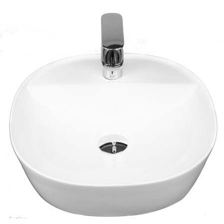 Lavoar pe blat, Fluminia, Cassandra 41, oval, 41 x 41 cm, alb [3]