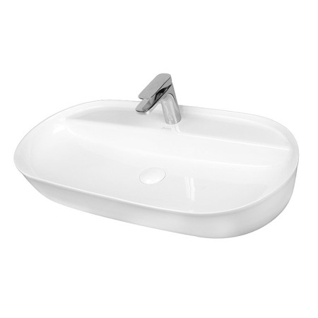 Obiecte Sanitare - Lavoar pe blat Fluminia, Cassandra 81, oval, 81,5 x 41,5 cm, alb