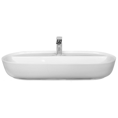 Lavoar pe blat Fluminia, Cassandra 81, oval, 81,5 x 41,5 cm, alb [3]
