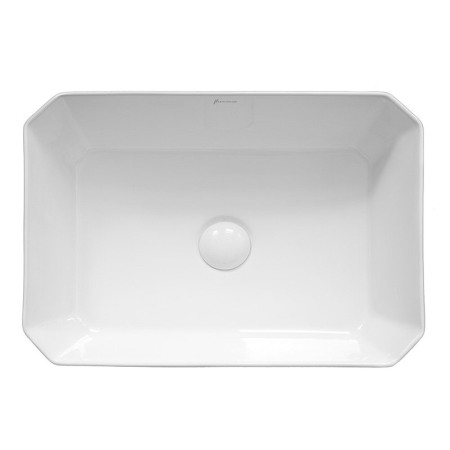 Lavoar pe blat, Fluminia, Corner, dreptunghiular, 50 x 37 cm, alb [2]