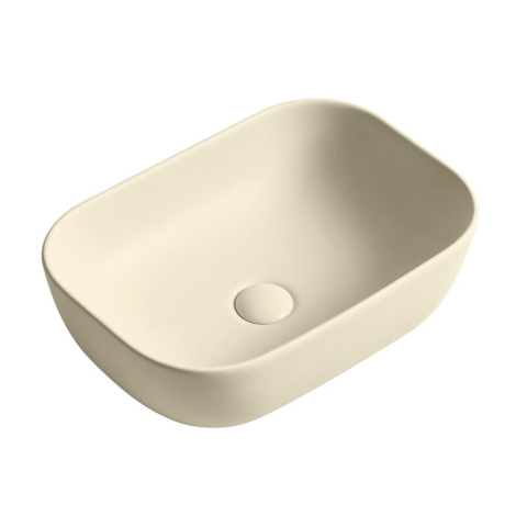 Obiecte Sanitare - Lavoar pe blat Fluminia, Crius, dreptunghiular, 45,5 x 32 cm, cappuccino