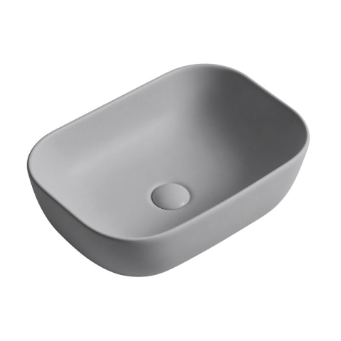 Obiecte Sanitare - - Lavoar pe blat Fluminia, Crius, dreptunghiular, 45,5 x 32 cm, gri deschis
