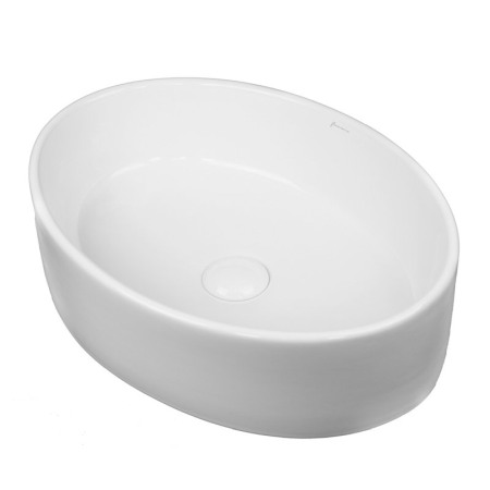 Lavoare pe blat - Lavoar pe blat Fluminia, Hera, oval, 50 x 35.5 cm, alb
