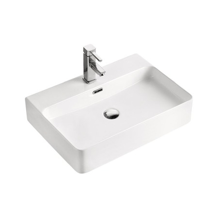 Obiecte Sanitare - Lavoar pe blat Fluminia, Hermes, 60 cm, dreptunghiular, alb