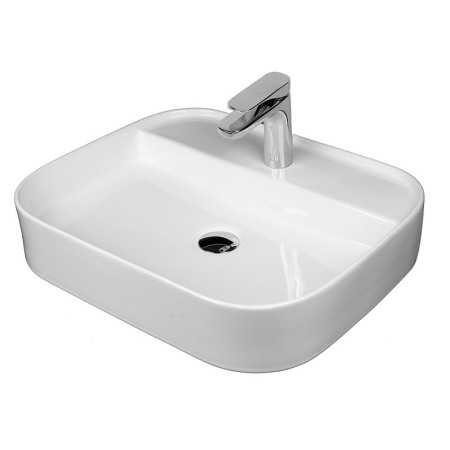 Obiecte Sanitare - Lavoar pe blat Fluminia, Juno, 55 cm, dreptunghiular, 55 x 45 cm, alb