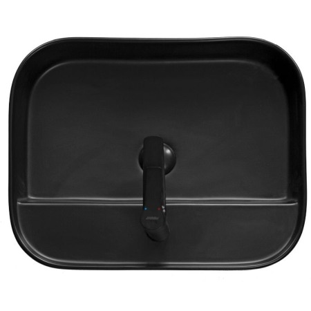 Lavoar pe blat, Fluminia, Juno-55MB, dreptunghiular, 55 x 45 cm, negru mat [2]