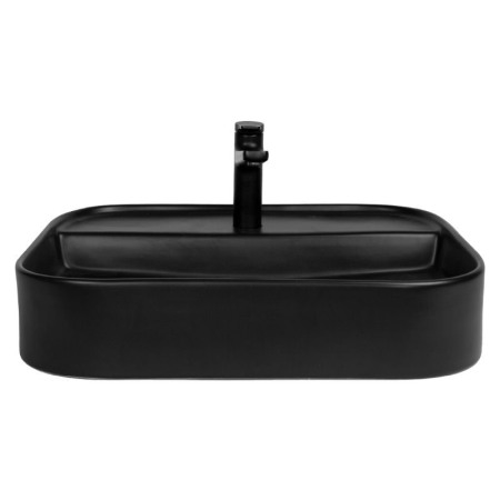Lavoar pe blat, Fluminia, Juno-55MB, dreptunghiular, 55 x 45 cm, negru mat [3]