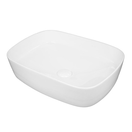 Obiecte Sanitare - Lavoar pe blat, Fluminia, Pallas, dreptunghiular, 50 x 37,5 cm, alb