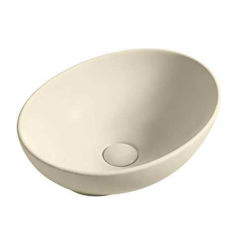 Obiecte Sanitare - Lavoar pe blat Fluminia, Rio, oval, 41 x 33 cm, cappuccino