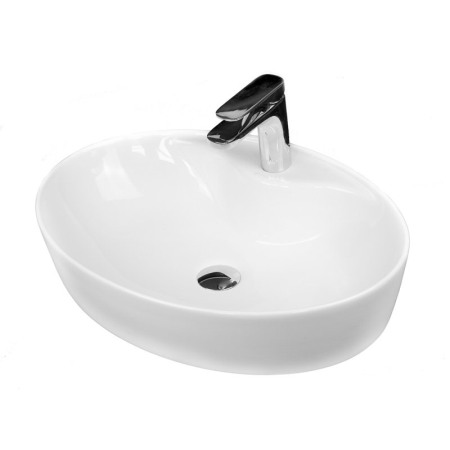 Obiecte Sanitare - Lavoar pe blat Fluminia, Tamisa, oval, 57 x 41 cm, alb