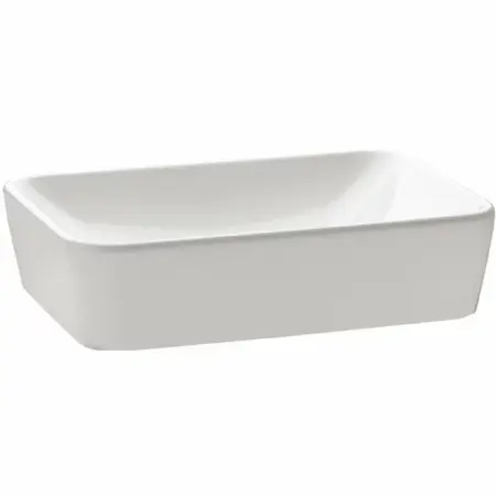 Lavoar pe blat Gala Emma Square dreptunghiular alb lucios 50 cm [1]