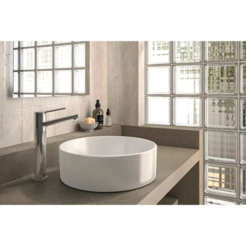 Lavoar pe blat Gala Hera finisaj alb lucios 38 cm forma rotunda [5]