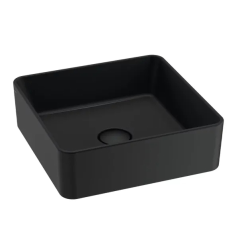 Obiecte Sanitare - Lavoar pe blat Gala Hera finisaj negru mat 38x38 cm