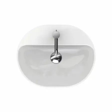 Lavoar pe blat Geberit Variform eliptic cu preaplin 50x40 cm [1]