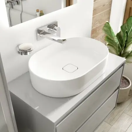 Lavoar pe blat Ideal Standard Strada II oval 60x40 cm fara preaplin [1]