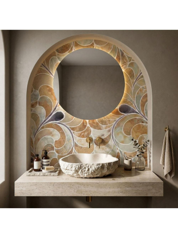 Lavoar pe blat Isla Warm Beige [4]