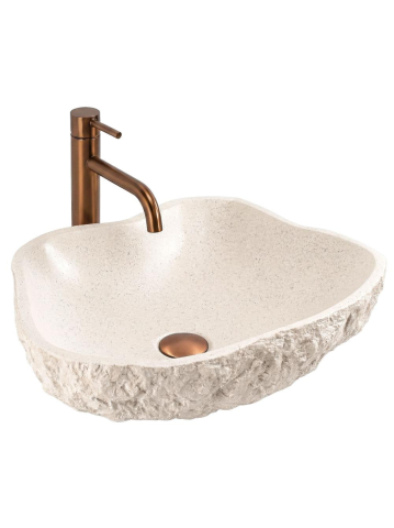 Lavoar pe blat Isla Warm Beige [10]