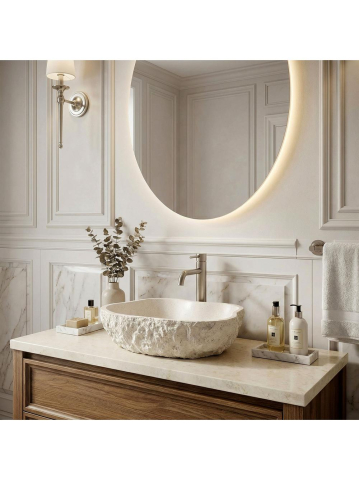 Lavoar pe blat Isla Warm Beige [6]