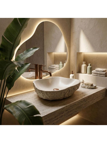 Lavoar pe blat Isla Warm Beige [3]