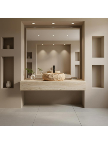 Lavoar pe blat Mika Light  Terracotta [8]