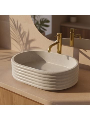 Obiecte Sanitare - Lavoar pe blat Nicoletta Bej