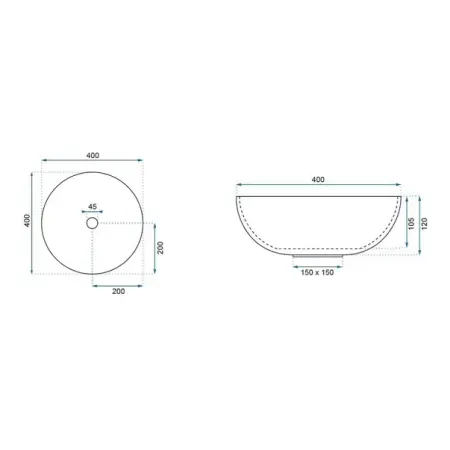 Lavoar pe blat Rea Arte cu motive florale 40 cm albastru/auriu [1]