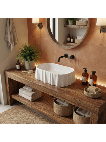 Lavoar pe blat Rea Atria alb [3]