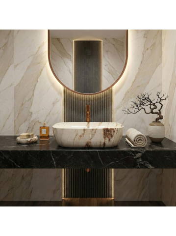 Lavoar pe blat Rea Belinda Marrone Shiny [2]